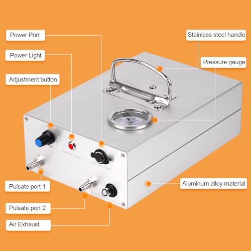 Cow Milking Machine Pump Automatic Powerful Milking Vacuum Milker Machine Adjustable Suction Cow Milker Portable Milking Machine for Dairy Cows Sheep Goat Milking Machine (Battery Vacuum Pump) - color: Battery Vacuum Pump