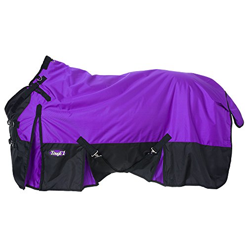 TOUGH1 1680D Turnout Blanket with SNUGGIT Neck, Purple, 84-in - color: Purple, size: 84