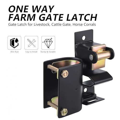Heavy Duty One Way Farm Gate Latch, Lockable Fence Gate Latch