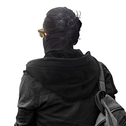 Rogue Punk Neck Warmer Hooded Cape Hat With Mask | Breathable Face & Neck Gaiter | Cowl Hood Scarf For Outdoor & Cosplay