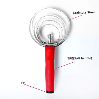 BOTH WINNERS Reversible Stainless Steel Curry Comb with Soft Touch Grip (Red) - color: red