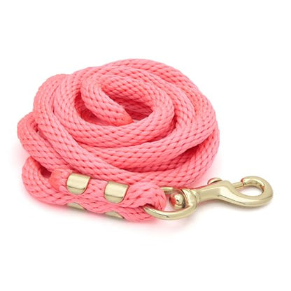 Weaver Equine 8' Horse Lead Rope with Brass-Plated Snap - color: Diva Pink