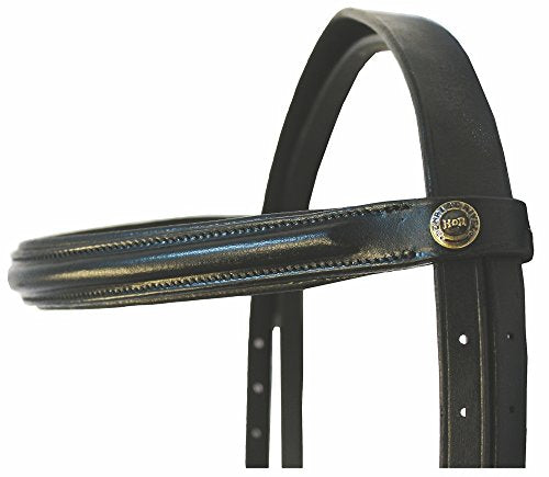 Henri de Rivel Pro Padded Dressage Bridle with Web Reins - color: Black/Black, size: Horse