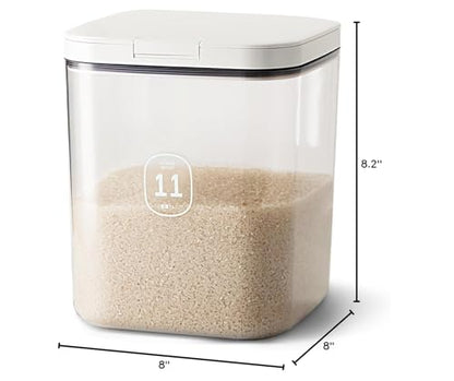 Flour Container 20LBS - 10 L /10.5 QT /10 KG - Rice Container Storage Food Grain Container Bins Household for Kitchen Pantry Organization (11L) | 10 L /10.5 QT /10 KG - Rice & Cereal & Pet & Laundry Pod Bin, Kitchen Bathroom Pet Food Pantry - color: 11 L