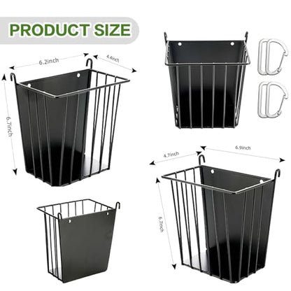 LUAVIARU Upgrades 4pcs Hay Feeder Rabbit - Guinea Pig - Metal Frame Hay Rack with Adjustable Hook - Less Wasted - for Guinea Pig, Bunny, Chinchilla Cage Accessories - Bunny Feeder - size: 4 Pack