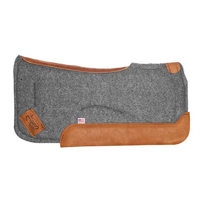 Impact Gel Contour Felt Saddle Pad - color: Gray, size: 30 inches (with 1/2 inch pad)