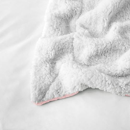 IR Imperial Rooms Queen Sherpa Blanket 90x90 Guest Bedroom Baby Pink - color: Baby Pink, size: Full/Queen