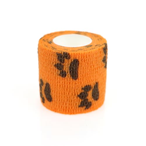 Self Adhesive Bandage Wrap Animal Cohesive Bandage Self Adherent Wrap First Aid Tape for Dogs Cats Horses Birds & Wrist Healing Ankle Sprain (2 Inch Mixed Cat Paw 12 Rolls) - color: 2 Inch Mixed Cat Paw 12 Rolls