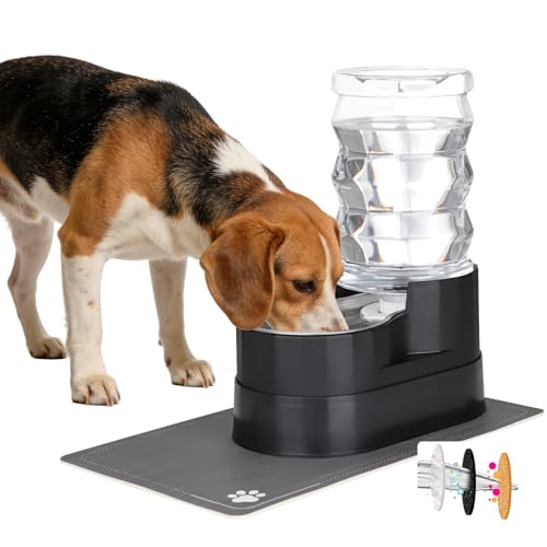 RIZZARI 7L Elevated Dog Water Dispenser :Comfortable Feeding Height - color: Black, size: 7L