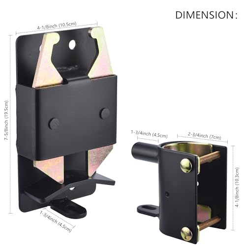 2-Way Farm Gate Latch, Heavy Duty Fence Latch for Metal Tube Gates