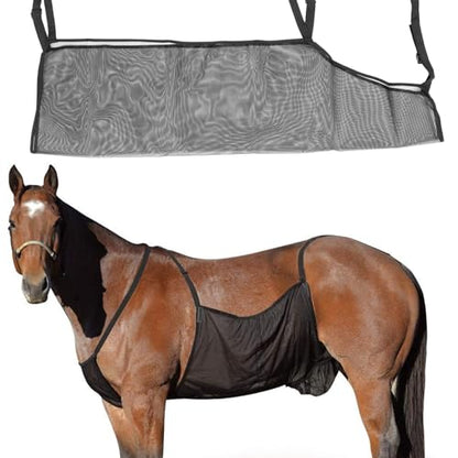 37×28in Horse Belly Guard Mesh Sheet | Breathable Adjustable Summer Protector for Riding & Nylon Material | for Outdoor Riding, Barn Use | Prevents Insect Bites