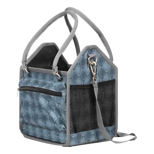 Equinavia Darby Horse Grooming Bag, Collapsible Tote with Strap, One Size - color: Dark Grey/Light Grey