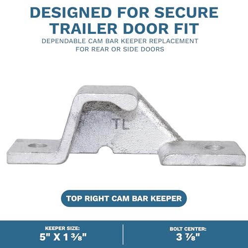Trailer Door Keeper Replacement Part MOUNT BRACKET Steel Silver Wall Mount 383200, PLR158
