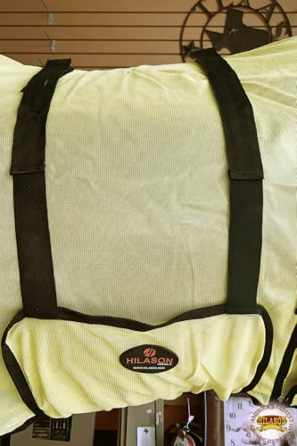 HILASON Horse Fly Sheet Breathable Mesh UV Protection Mosquito Bug Summer - color: Yellow, size: 72 In