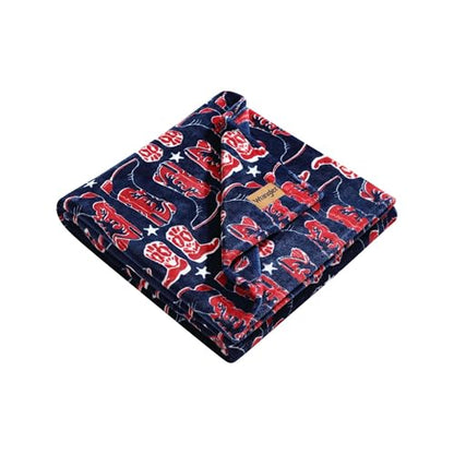 Wrangler - Soft Plush Throw Blanket for Bed & Couch, 50x70 - color: Knocking Boots Blue, size: 50" x 70"
