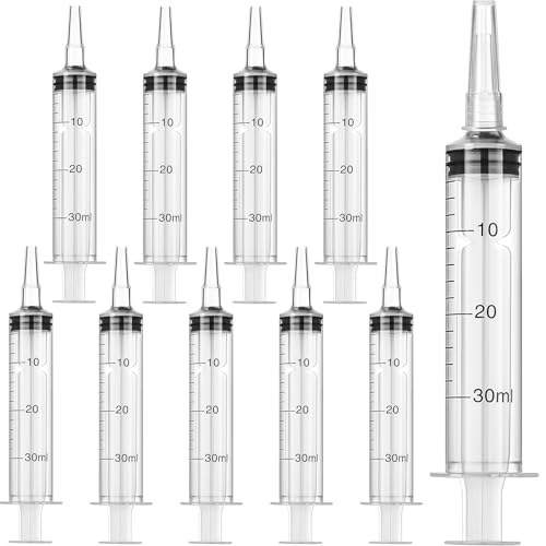 Boao 10 Pack Plastic Syringes Without Needle for Epoxy Resin,30 Ml - size: 30 ML