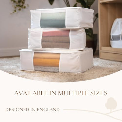Hayden Hill Luxury Organic Cotton Sweater and Blanket Storage Bag 20 Inch