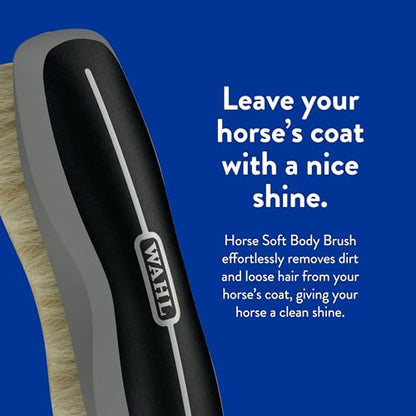 Wahl Professional Animal Equine Soft Body Horse Brush, Black