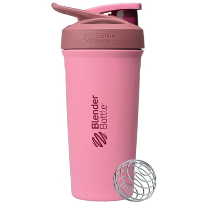 BlenderBottle Sport Flip Stainless Steel Shaker Bottle 24 oz Pink - color: Pink - New, size: 24 Ounces, style: Flip