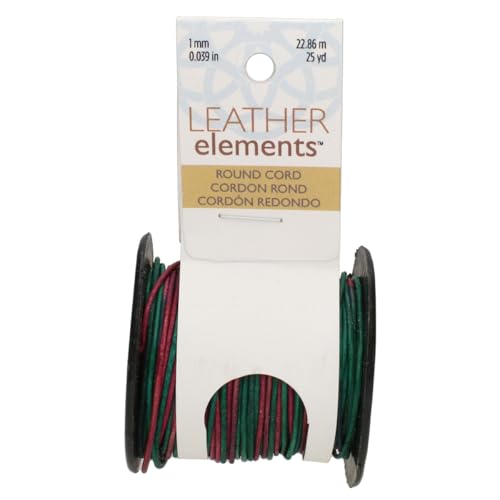 The Beadsmith Leather Cord – Gypsy Dyed Sunset – 1mm Spool – 25 Yards/22.86 Meters – Indian Leather Thong Ideal for Braiding, Beading, Necklaces, Fine Lacing, Hair Accessories & DIY Jewelry Making - size: 1mm, style: Gypsy Dyed Sunset – 25 Yards