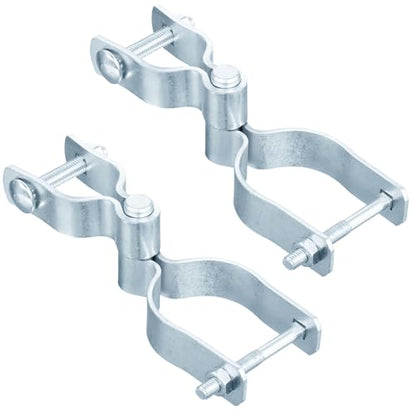 4Pcs Chain Link Fence Gate Hinge Kit Male Post Hinge and Female Frame Hinge