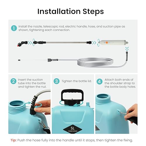 SunSettler 5L Electric Garden Sprayer with Telescopic Wand - size: 5L