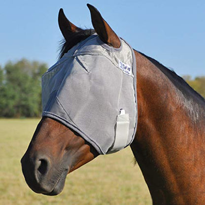 Cashel Crusader Fly Mask, Standard (Grey, Arabian) - color: Grey, size: Medium
