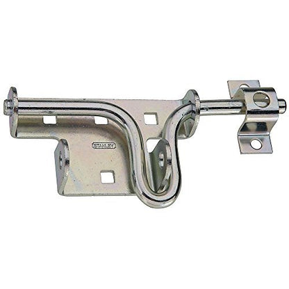 National Hardware Sliding Bolt Door & Gate Latch, Steel, Zinc Plated | Heavy-Gauge Cold-Rolled Steel with WeatherGuard Finish; Mounts for Right or Left Hand Swing Gates