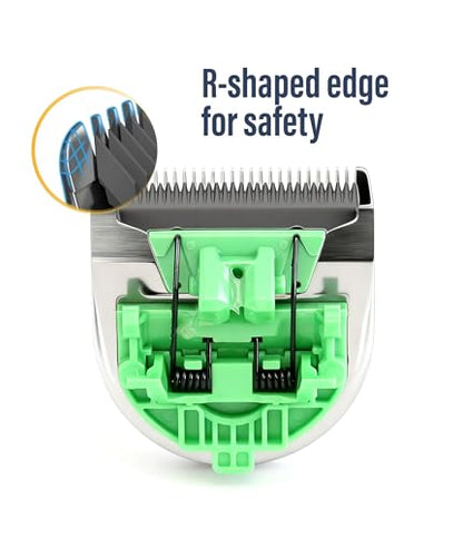 10FC Low Noise Pet Dog Grooming Clippers Replacement Blade, 440C Stainless Steel Fixed & Plated Ceramic Moving Detachable Blade, 1.9mm 1/13'' (1 Count) - color: Blade