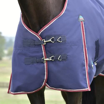 WeatherBeeta ComFiTec Essential Turnout 100g, Navy/Burgundy, 75" - color: Navy/Burgundy, size: 75"