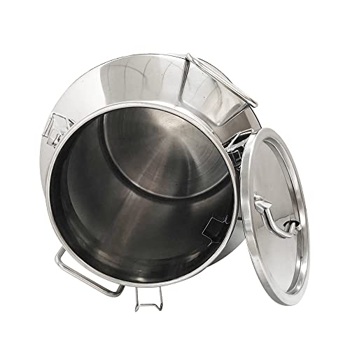 40 Liter 10.5 Gallon Stainless Steel Milk Can Wine Milk bucket Wine Pail Bucket Milk Can Tote Jug with Sealed Lid Heavy Duty (40L/ 10.5Gallon) - color: Without Faucet, size: 40L/ 10.5Gallon