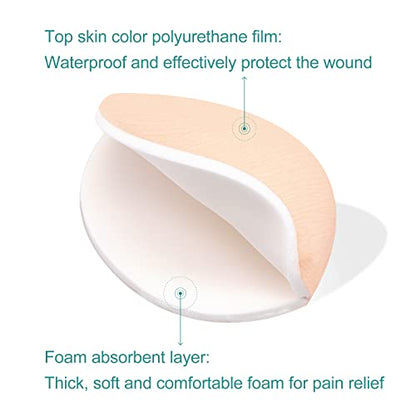 Dimora Heel Foam Dressing, Non-Adhesive Hydrophilic Pads, Highly Absorbent 5.5 x 4 in Pack of 5 Waterproof Dressing for Wound Care - size: 5.5“x4" 5 packs