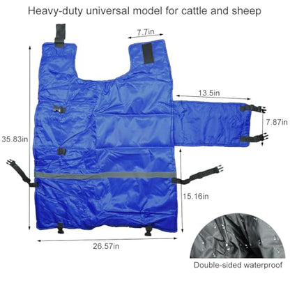 Calf Blanket Calf Coat Calves Warming Blanket, Windproof and Insulated Design, Thickened Belly and Neck Ultimate Protection Adjustable Size Calf Jacket for Complete Warmth and Comfort