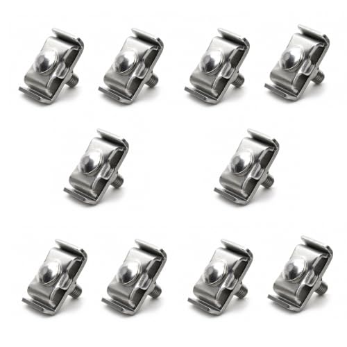 Gridwall Joining Clip , JruiZhp 10 Pcs Silvery Wire Grid Panel Connector Grid Panel Joiner Connectors Grid Wall Clamps Grid Connectors, for Wall Grid Panels (Galvanization)