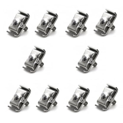 Gridwall Joining Clip , JruiZhp 10 Pcs Silvery Wire Grid Panel Connector Grid Panel Joiner Connectors Grid Wall Clamps Grid Connectors, for Wall Grid Panels (Galvanization)