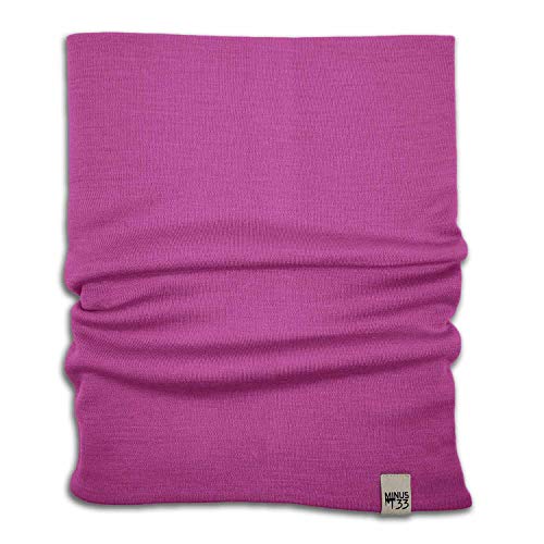 100% Merino Wool - Midweight Neck Gaiter - Skiing Neck Warmer - Winter Face Mask - Multipurpose Headwear - color: Radient Violet