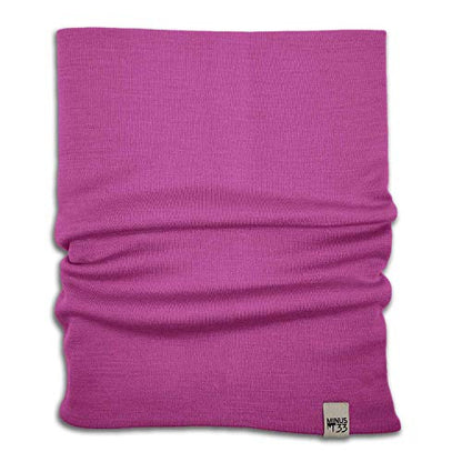 100% Merino Wool - Midweight Neck Gaiter - Skiing Neck Warmer - Winter Face Mask - Multipurpose Headwear - color: Radient Violet