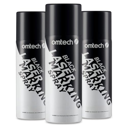 OMTech Laser Marking Spray, 3pcs 8oz, Black Marking for CO2 Laser on Metal - color: 8 OZ -- Black, size: 3 Pcs