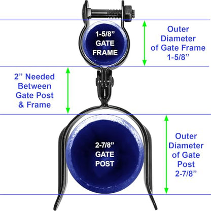 Black 1-5/8" x 2-7/8" Heavy Duty Fork Latch - Pressed Steel - Powder Coated - color: Black, size: 1-5/8" x 2-7/8"