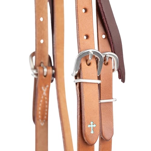 Turquoise Cross - color: Light Oiled, size: Horse Size