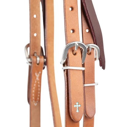 Turquoise Cross - color: Light Oiled, size: Horse Size