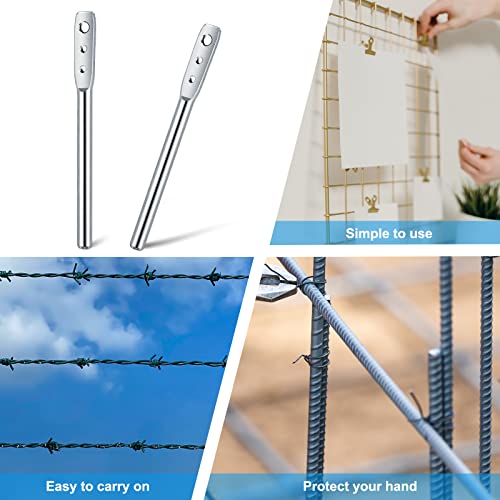 2 Pack 3 Hole Wire Twister Multi-Functional Bender High-tensile Wire Tool Twisting Tool Fencing Tool for Fixing Fence Wire and Wire Clip
