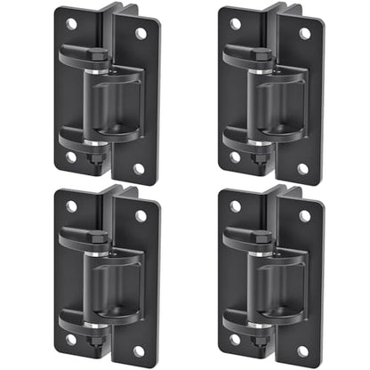 Insaga 6mm Heavy Duty Bolt On Gate Hinges, 1000 lbs Capacity Anti Sag L-Shaped Gate Hinge with Bearings, 6.5 in Powder Coated Black Carbon Steel Gate Hardware for Garden Fence Barn Farm Gate, 4 Pack