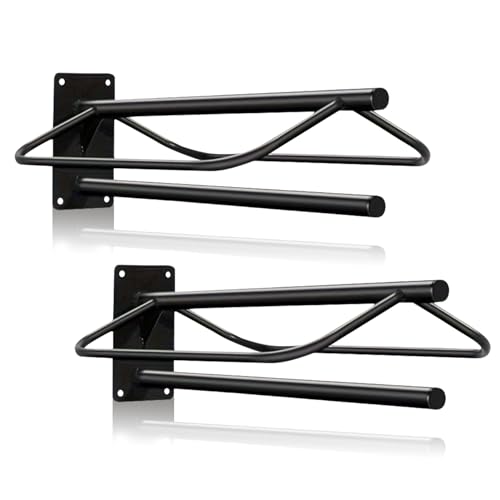 2 Pack 23.8"(L) x12.6(W) x7.5(H) Saddle Racks with Pad Bar Heavy Duty Wall Mounted Saddle Rack Suitable for English and Western Saddles Horse Stall Barn Trailer Tack Room - style: One Bar-2PCS