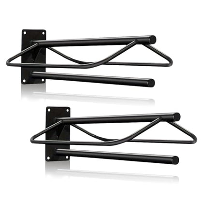 2 Pack 23.8"(L) x12.6(W) x7.5(H) Saddle Racks with Pad Bar Heavy Duty Wall Mounted Saddle Rack Suitable for English and Western Saddles Horse Stall Barn Trailer Tack Room - style: One Bar-2PCS