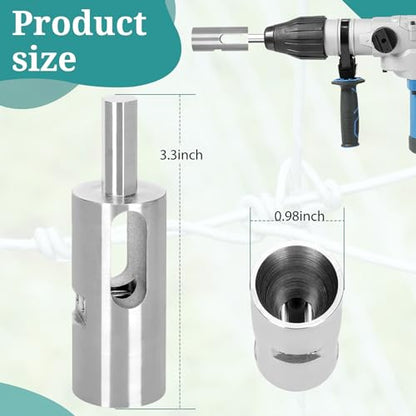 Twist Ties Tool for 9 Gauge Drill Chuck,High-tensile Wire Easy Twist Tool,Twisted Fence Tool for Fixing Chain Link Fence and Loop Fences