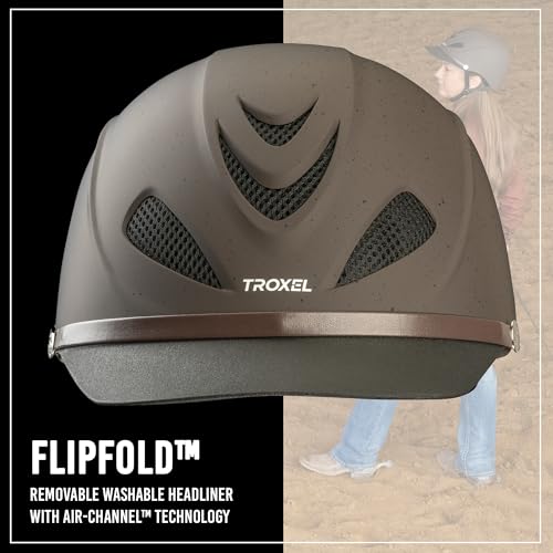 Troxel Troxel Dakota Horseback Riding Helmet - color: Grizzly Brown, size: Small