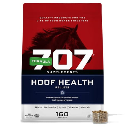 Formula 707 Hoof Health Equine Supplement, 10 lb Bag - 160 Servings – Biotin, Amino Acids, and Minerals to Improve and Support Healthy Horse Hooves - size: 10 lb Bag