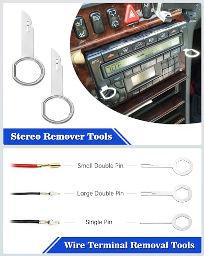 Poraxy 19Pcs Trim Removal Tool, Car Panel Dashboard Door Audio Trim Removal Tool Kit, Auto Clip Pliers Fastener Remover Set, Plastic Pry Tool, Automotive Upholstery Removal Kit - color: Blue