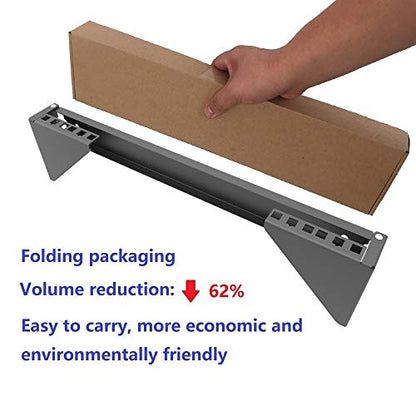 2U Steel Wall Mountable Simple Vertical Network Equipment Rack - size: 2U